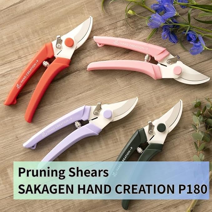 Pruning shears Made in JAPAN Garden Scissors Flower Shears SAKAGEN HAND CREATION P-180 (Moss Green)