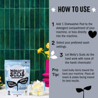 Molly's Suds Dishwasher Pods | Clean Dishwasher Detergent, Cuts Grease & Rinses Clean (Residue-Free) for Sparkling Dishes | 60 Auto-Release Tabs (Unscented)