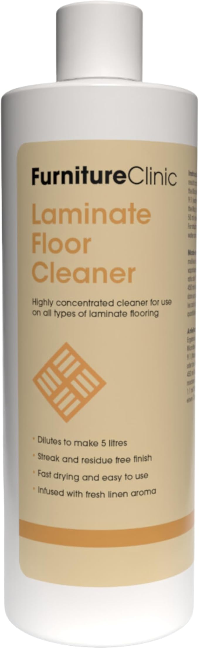 Furniture Clinic Laminate Floor Cleaner | Dilutes to Make 170 FL Oz | Easy and Safe Application | Quick-Drying with Linen Aroma | 17oz / 500ml