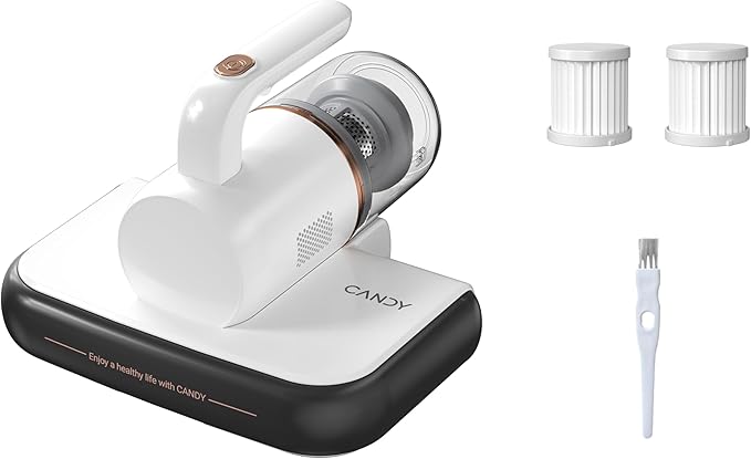 Mattress Vacuum Cleaner UV Sanitizing with HEPA Filter,350W Anti-Allergen for Bed,Carpet,Couch,Dust & Pet Hair, 0.4L Dust Cup with Washable Fliter, Auto UV Shutoff & Overheat Protection