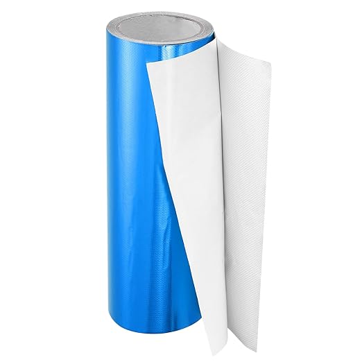 PATIKIL Awning Repair Tape 8m x 30cm Waterproof Canvas Tape High Adhesive Tear Repair Patch Kit for PVC Tarpaulin Tent Awning Fabric RV Sail Boat Cover, Blue (11.81" x26.24ft)