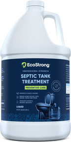 Septic Tank Treatment -1 Gallon Professional Grade Liquid | Live Bacteria & Enzyme Formula - Erase Septic Odor & Prevent Septic Backups