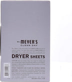 Mrs. Meyer's Dryer Sheets, Lavender, 80 Count (Pack of 5)