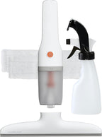 Sharper Image® 2-in-1 Window Vacuum Cleaner Kit – Cordless Squeegee, Spray Bottle, 11" Blade, 2 Washable Microfiber Pads| Cleaning Supplies Tool Set| Glass, Mirrors, Shower, Windows, Car Windshield