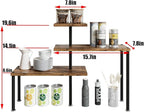 Countertop Organizer Organization 3 Tier Kitchen Corner Shelves Adjustable Spice Storage Rack for Bathroom Coffee Area Over Sink (Black)