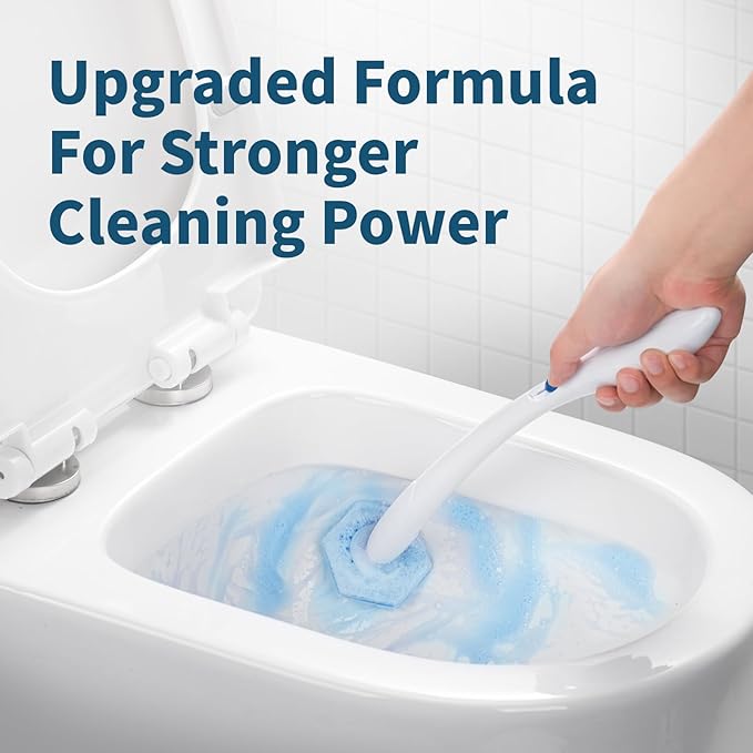 oshang Toilet Brush Refills, Toilet Refill Pads, Disposable Toilet Brush Heads for Toilet and Bathroom Cleaning, Compatible with Clorox Toilet Brush (32 Count)