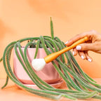 Southside Plant Cactus & Succulent Plants Cleaning Brushes - Wooden Handles w/Soft Goat Hair Bristles - Garden Cleaning Tools, Gentle on Plants, 7" & 3.2" Sizes - Pack of 2