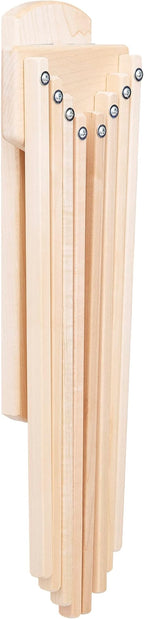 Pennsylvania Woodworks Wall Mounted Clothes Drying Rack - Heavy Duty, Collapsible Laundry Rack for Drying Clothes - Solid Maple Hardwood Foldable Drying Rack - Made in The USA - (Small)
