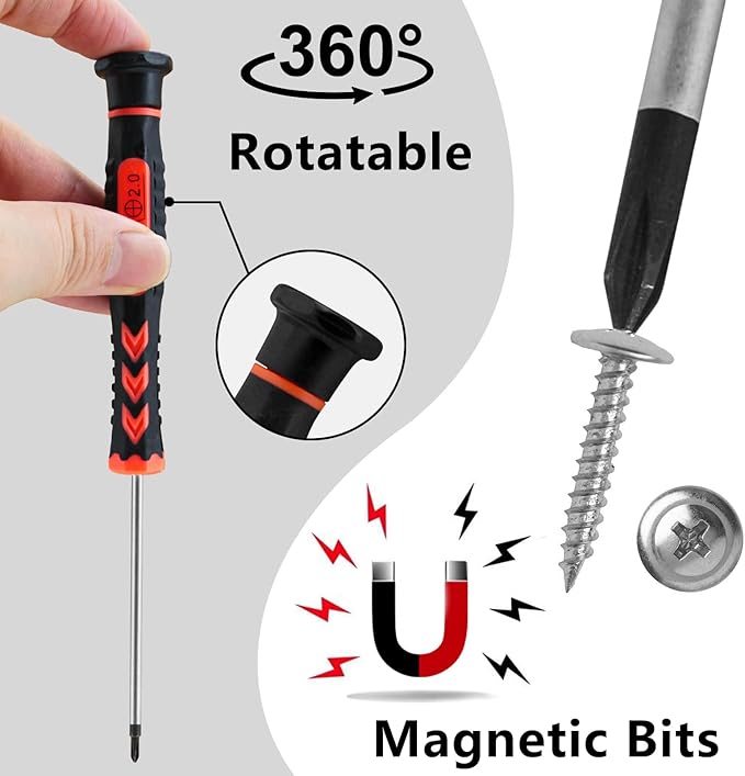 Terminal Removal Tool Kit for Deutsch Connectors, Depinning Tools Electrical Pin Extractor with Magnetic Phillips Screwdrivers 32Pc