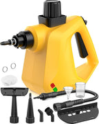 Pressurized Deep Cleaning Handheld Steam Cleaner for Home, Multi-Purpose Natural Steamer with 9 PCS Accessories for Kitchen, Car Detailing, Furniture, Bathroom, Floor, Tile and Grout