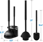 2Pack 2 in 1 Toilet Brush and Plunger Set,Toilet Bowl Brush Plunger Set,Toilet Brush Plunger Combo,Cleaning Brush,Cleaning Supplies,Groove Gap Brush,Bathroom Cleaning Tools