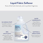 The Clean People Liquid Fabric Softener - Softens & Removes Static Cling - Vegan (50 Fl Oz, Fragrance Free)