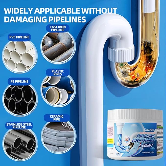 Lanwexy-sink drain hair clog remover cleaner、toilet unclogger heavy duty、bathroom shower pipeline dredging agent、unclog clogged drain、clogged【3 bottles】