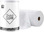 Fantasticlean Microfiber Cleaning Cloth Roll -90 Pack, Tear Away Microfiber Towels, 12" x 12", Reusable, Washable, Scratch Free, Ultra Absorbent Dishcloth for Car, Home Supplies, Pet, Kitchen (White)
