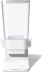 Cereal Dispenser Countertop, 5L Cereal Containers Storage Dispenser for Pantry, Large Dry Food Cereal Dispenser, Not Easy to Crush Cereal, Can Hold Oatmeal, Candy, Snack, Grain, Pet Food (White, 1Pc)