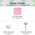 C&AHOME Cube Storage Organizer, 6-Cube Shelves Units, Closet Cabinet, DIY Plastic Modular Book Shelf, Ideal for Bedroom, Living Room, Office, 36.6" L x 12.4" W x 36.6" H Pink UPCS06P