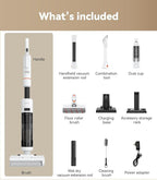 JONR ED20 Pro 4-in-1 Cordless Wet Dry Vacuum Cleaner, 17000 Pa Vacuum Suction Power, Self-Cleaning and Automatic Drying with One Click, Intelligent Voice Reminder