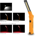 Tool Gifts for Men,Rechargeable LED Work Lights 2-Pack, Magnetic Base, Christmas Gifts for Him, Dad, Handyman - 5 Lighting Modes for Car Repair, Grill, Outdoor Use