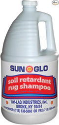 Sun-Glo Soil Retardant Rug Shampoo - High-Efficiency Bonnet Cleaning Solution (4x1 Gallon Case)