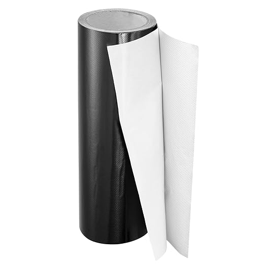 PATIKIL Awning Repair Tape 8m x 30cm Waterproof Canvas Tape High Adhesive Tear Repair Patch Kit for PVC Tarpaulin Tent Awning Fabric RV Sail Boat Cover, Black (11.81" x26.24ft)
