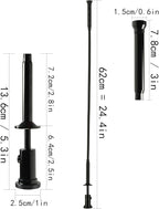 24.4 in Claw Grabber Tool,Bendable Hose Reacher Pickup with LED Light,4 Claw Picking Tool for Garbage Litter Pick Home Sink Drain and Metal Small Items. (Black)