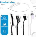 Lasnten 6 Pcs Washing Machine Cleaning Brush Kits - 5pcs Hard Bristle Crevice Cleaning Brush and 1pcs Front Load Washer Tool for Filter Kitchen Toilet Bathroom Sink Home Window