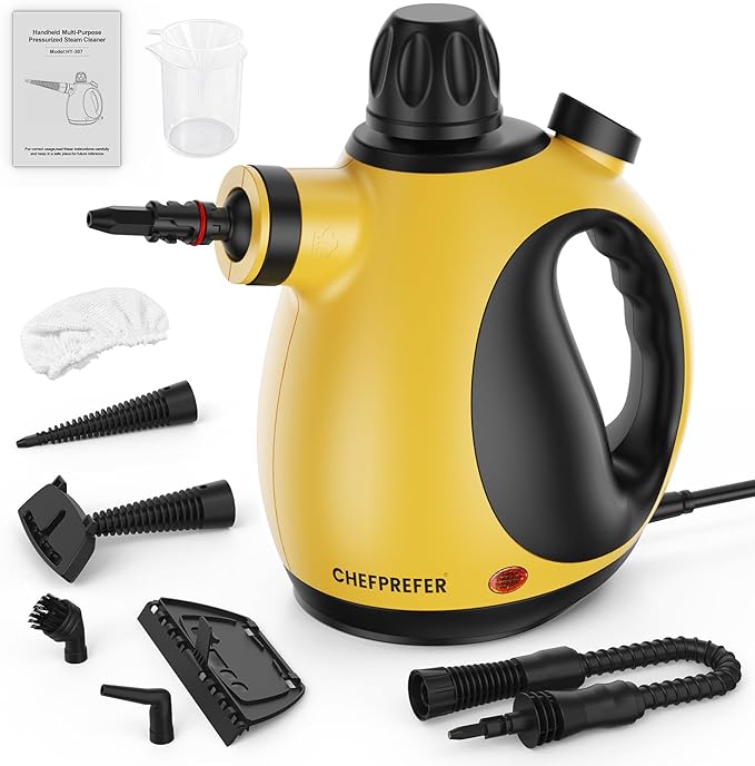 Handheld Steam Cleaner - High Pressure Steam Cleaner for Home, Multi-Functional Cleaning Tools for Kitchen, Bathroom, Couch, Car. Portable Steamer Makes Housework Easier