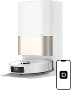 DREAME X40 Ultra Robotic Vacuum with Removable & Liftable Mop, 12,000Pa Suction, Side Brush Extensive Cleaning, 158°F Mop & Washboard Self Cleaning, Auto-Empty, Auto Refill, liftable Brushes White