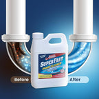 Professor Amos' Superfast Drain Cleaner Dissolve Hair, Grease, Food & Build Up Fast, 4-6 Applications Per Bottle