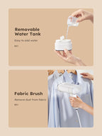 Clothes Steamer, Yabano Foldable 1200W Travel Garment Steamer Iron for Clothes with 140ml Tank for Home, Office and Travel, Handheld Fabric Steamer (White)