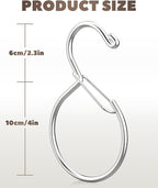 Supforce 6 Pack Belt Hanger, Tie Hanger & Belt Organizer, Waterproof Belt Hanger for Closet, Ties, Scarves, Bags & Accessories, Keeps Closet Neat & Organized, Silver