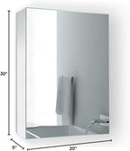 Krugg Medicine Cabinet | Recess or Surface Mount | Blum Hinge 170 Degree Soft Close | (20"x30")