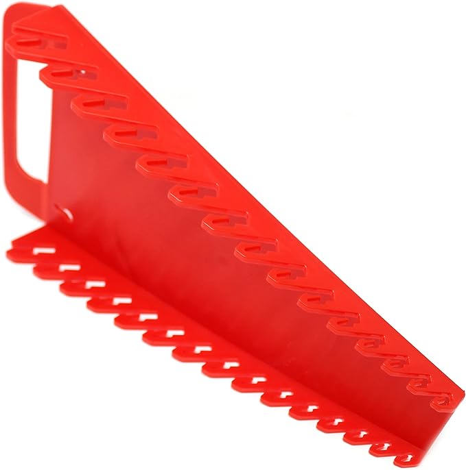 JSP Manufacturing 15-Tool Gripper Wrench Organizer Tray Kit - 2 Plastic Portable Gripper Tray Holders… (4 Piece Kit, Red & Blue)