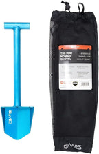 DMOS Nomad Shovel - Lightweight Aluminum Trowel for Camping, Overland, Hunting, & Off-Road Use - Azure - Mini