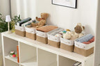 Small Baskets for Organizing, [6 PCS] Collapsible Storage Baskets for Shelves, Storage Bins Boxes Cubes for Clothes Books
