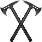 Camping Axe, Survival Throwing Hatchet with Sheath, Tactical Tomahawk with Spike, Nylon Fiber Handle for Outdoor Survival Hiking Camping (2Pack