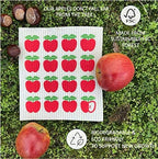 Nordhus Design Swedish Dishcloths, 5 Apple Cloths, Made in Sweden - Reusable, Washable Cellulose Cotton Kitchen Cloths - Replace Paper Towels, Wipes, Sponges, Dish Rags