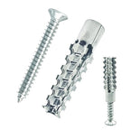 60 Packs Heavy Duty Hollow Wall Anchors with Screws, Loose Hinge and Stripped Hole Repair Kits (8x38mm,Silver)