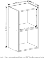 Furinno Luder Bookcase / Book / Storage, 2-Tier Cube, White