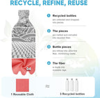 AIDEA Microfiber Cleaning Cloth Roll, Red Shop Towels 55 Sheets Washable, Microfiber Towels for Cars, Shop Rags Reusable Paper Towel for Automotive, Workshop, House, Kitchen, Cleaning Supplies11×9"