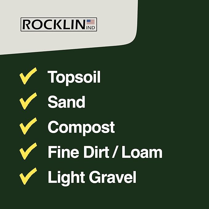 Rocklin™ Lawn Leveling Rake | Levelawn Tool | Level Soil or Dirt Ground Surfaces Easily | 30” x 10” Ground Plate | 78” Extra Long Handle | Stainless Steel