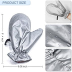 3PCS Garment Steamer Ironing Gloves, Waterproof Care Anti Steam Mitt with Finger Loop, Heat Resistant Protective Gloves Iron Board for Clothes Steamers (Pointy)