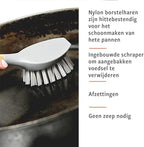 Full Circle Scrub Brush for Cast Iron Cookware, Dishes Pots, Sinks - Sustainably Sourced with Bamboo Handle