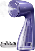 HiLIFE Steamer for Clothes, 1100W Clothes Steamer with Large 300ml Tank, Handheld Clothing Steamer, Fabric Wrinkle Remover, Portable & Compact Travel Size Garment Steamer ONLY FOR 120V (Purple)