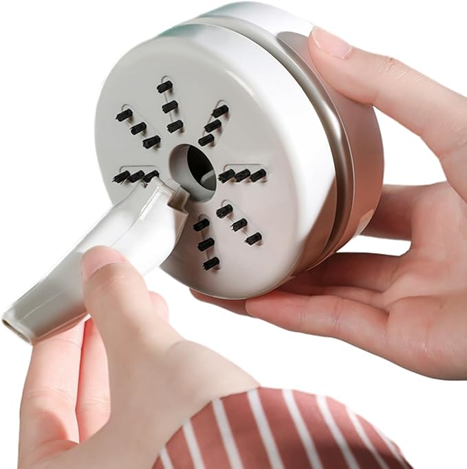 Desktop Vacuum Cleaner Mini,Cordless & Portable,Dust & Crumb Sweeper,Cute Cartoon Robot,USB,Easy to Remove Dust/Hair/Pet Hair/Crumbs on Desktop/Table/Keyboard/Sofa and etc,Lightweight Design