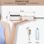 Steamer for Clothes 1000W， 180 °Rotating Head Clamp Ironing Multifunctional Steam Iron，Portable Wet Dry Handheld Wrinkle Remover Suitable for Home, Travel & Dormitory (White)