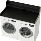 2-Tier Washer Dryer Countertop, Laundry Room Organization and Storage, 27.6" x 54" Wood Laundry Countertop for Washer and Dryer, Black