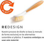 Full Circle Scrub Brush for Cast Iron Cookware, Dishes Pots, Sinks - Sustainably Sourced with Bamboo Handle