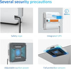 Mamibot W120-DP Window Cleaning Robot for High-Rise Glass - 3200Pa Strong Suction, Multiple Cleaning Modes,4 Water Spray Nozzles,Edge Detection Technology,App&Remote Control(Blue)