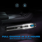 HAUSMEISTER Airflex Go Cordless Car Vacuum 16000Pa, 4-in-1 Handheld Vacuum with Air Duster & Inflator, Portable Mini Vac for Car Detailing, Pet Hair, Keyboard Cleaning (Black)